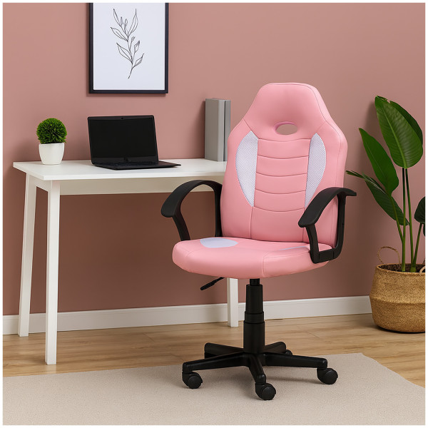 HTI-Living ergonomischer Drehstuhl Pink Schreibtischstuhl Junior höhenverstellbar