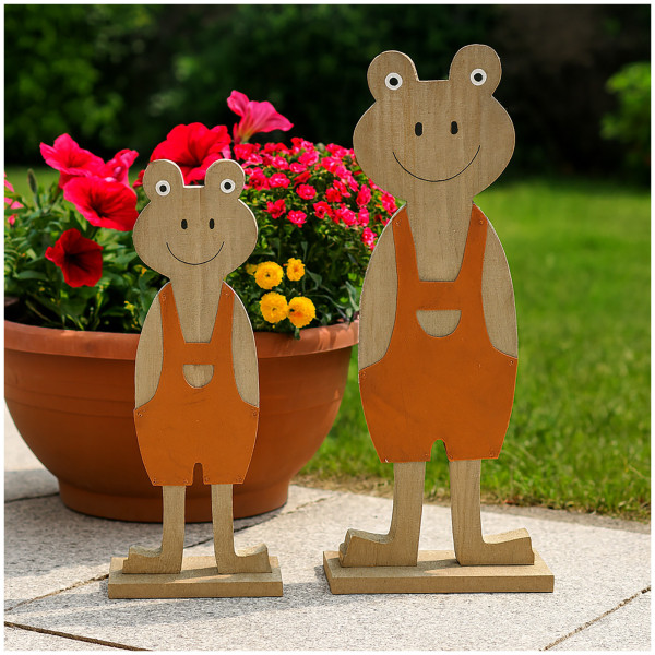 HTI-Living Frösche Osterfiguren 2er Set, Holz