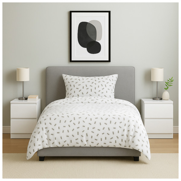 HTI-Living Hochglanz Weiß 2er-Set Nachtschrank Kenji