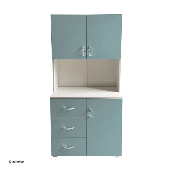 Küchenschrank Blanca hellblau weiß