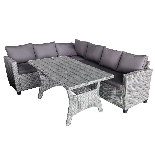 HTI-Living Ecksofa mit Tisch Outdoor Möbel
