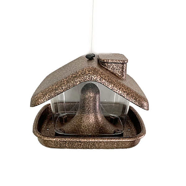 Vogelfutterhaus Nessa, Haus, metallic gold