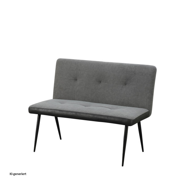 Bank Joschka 2 Sitzer Anthrazit/Grau