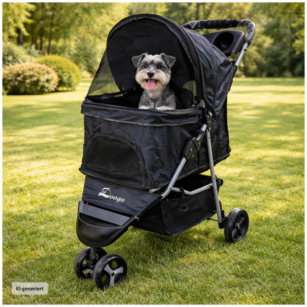 Hundebuggy Agosta schwarz Nylon