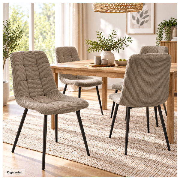 Stuhl Mesa beige cord