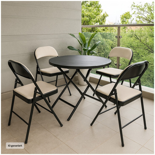 Klappstuhl Wedigo Velvet beige 4er Set