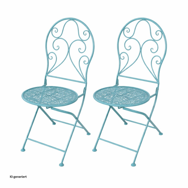 Gartenstuhl 2er-Set Lani Blau