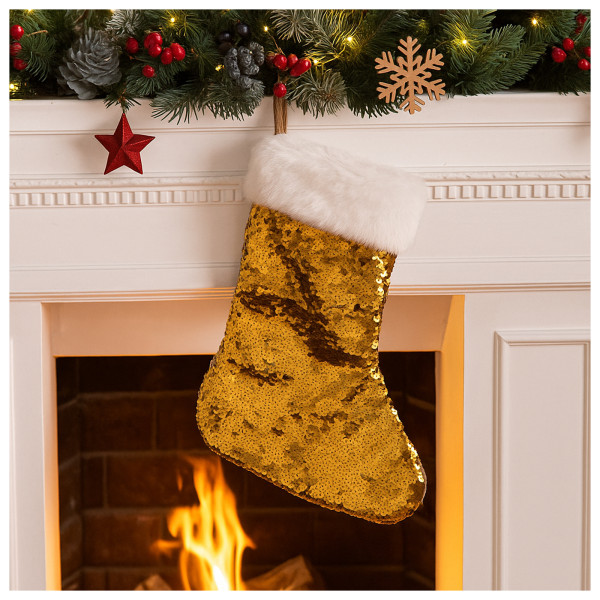 HTI-Living Glitzer Weihnachtsocke