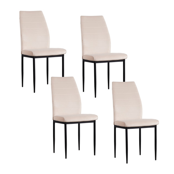 Stuhl Madison Velvet creme 4er Set