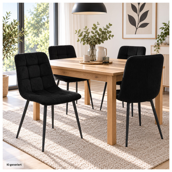Stuhl Mesa schwarz cord