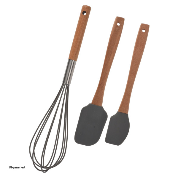 KÜCHENUTENSILIEN 3ER SET HOLZ