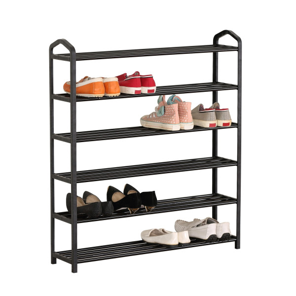 HTI-Living Lena Schwarz Schuhregal 6 Ebenen