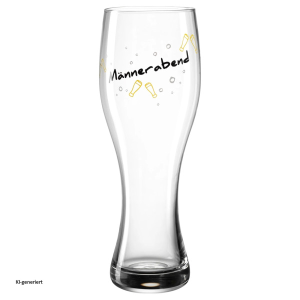 Weizenbierglas 500 ml 'Männerabend'