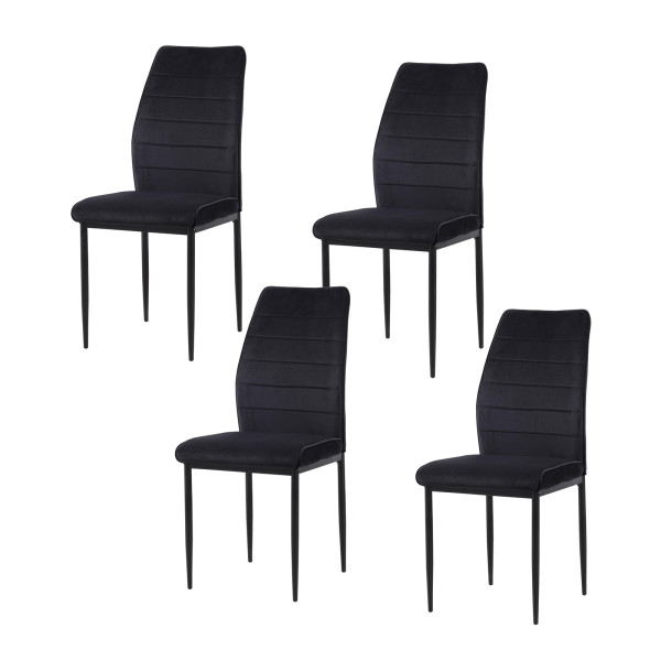 Stuhl Madison Velvet schwarz 4er Set