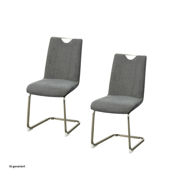 Schwingstuhl Emrys 2er Set Antikgrau /Grau