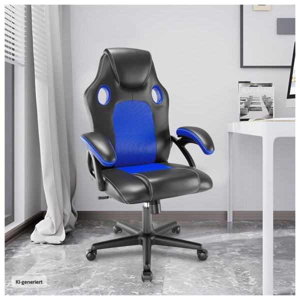 Drehstuhl Daytona Eco blau PVC