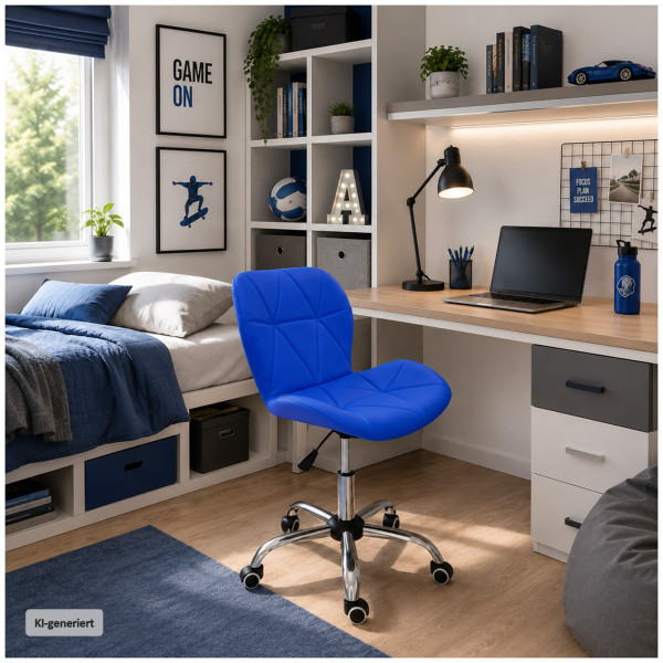 Drehstuhl Neville blau