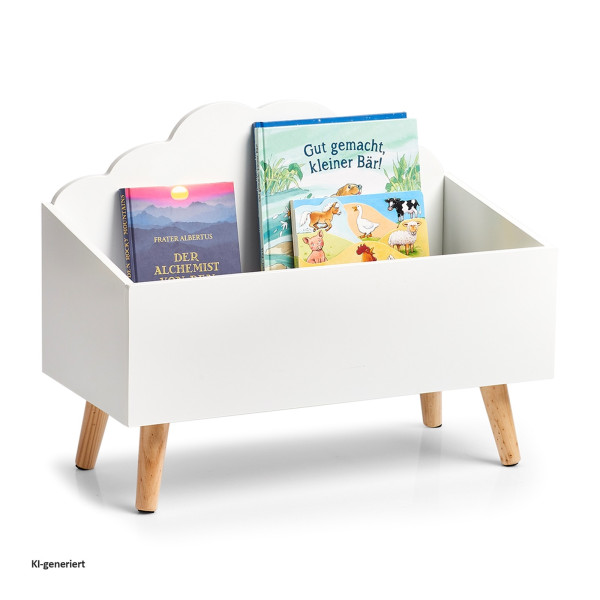 Kinder-Aufbewahrungstruhe "Wolke", MDF, weiß