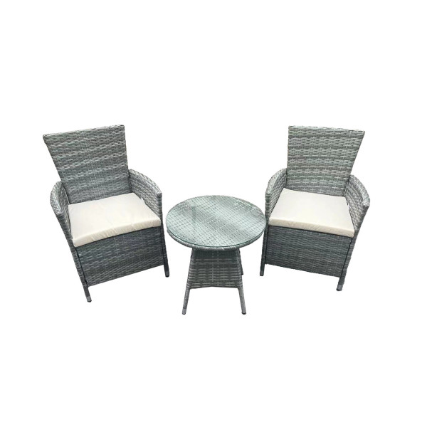 HTI-Living mit Sitzkissen und Glasplatte Outdoor Möbel