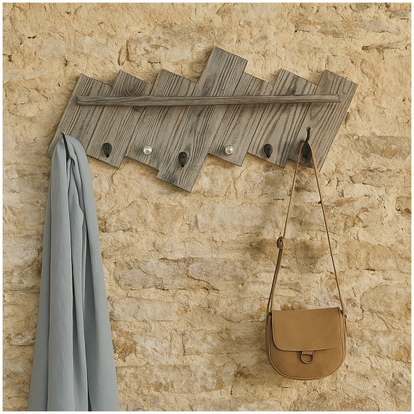 HTI-Living aus Holz im Vintage-Design Rustikale Wandgarderobe