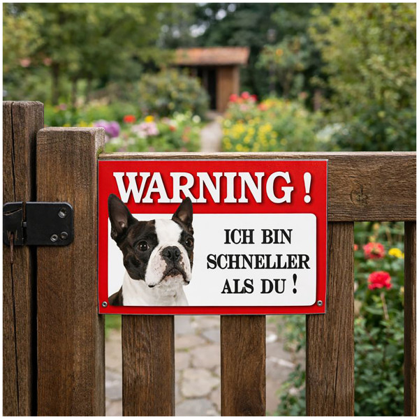 HTI-Line Französische Bulldogge Blechschild Wachhund