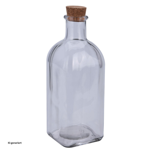 FLASCHE GLAS 500 ML MIT KORKVERSCHLUSS
