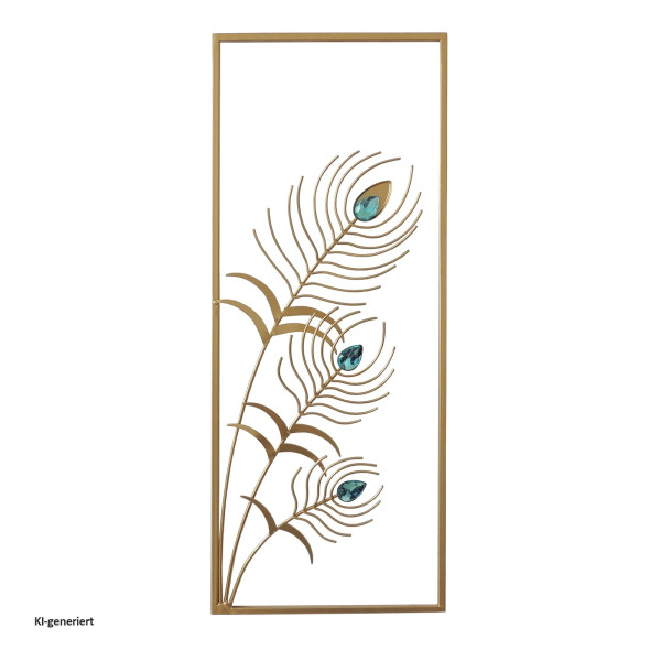 Wanddeko Silhouette Silhouette gold, grün Metall