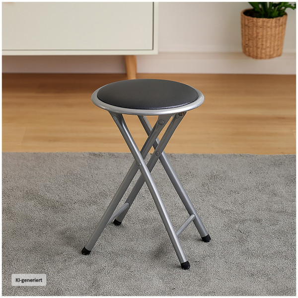 Klapphocker Dima PU Schwarz