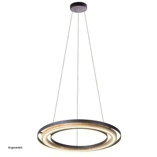 NOWA Pendelleuchte RILAS schwarz/Metall matt in