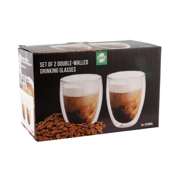 S/2 Doppelwandglas R8x11.5cm ohne Griff 320ml