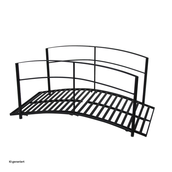 Gartenbrücke Celia Schwarz Metall