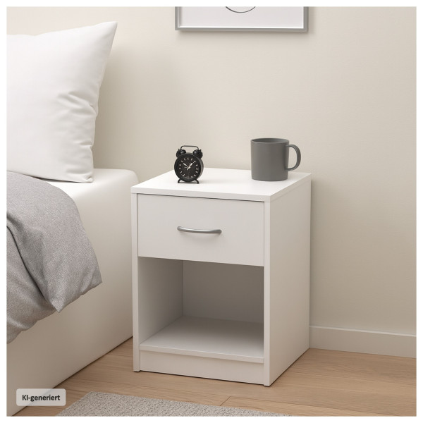 Nachtkonsole Nachtschrank Nina 1 Weiß
