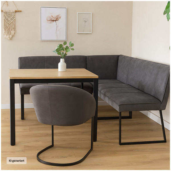 Eckbank Vemal 152 x 190 schwarz