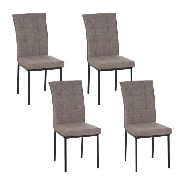 HTI-Living Matthew Hellbraun 4er-Set Stuhl