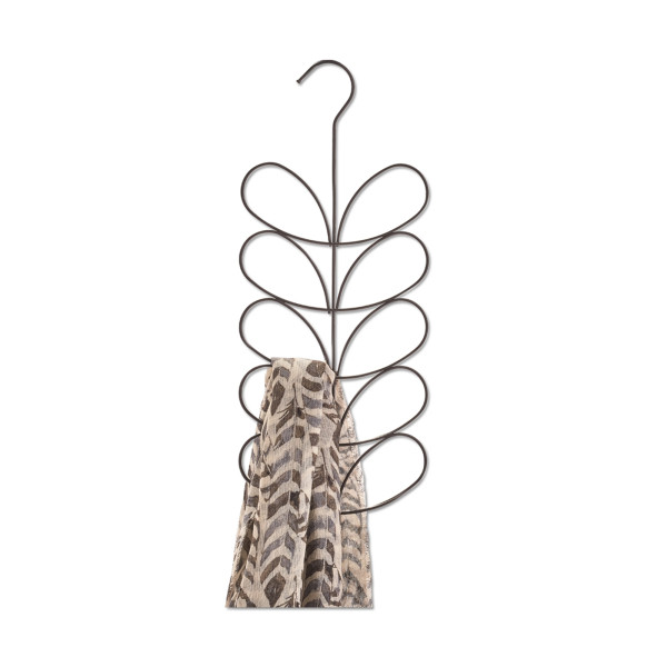 Tücherhalter "Flower", Metall, schwarz