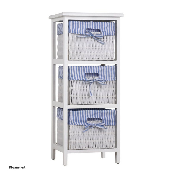 Regalkommode Mia weiß blau