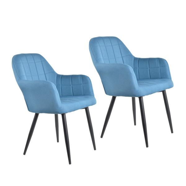 Stuhl Albany Webstoff Blau