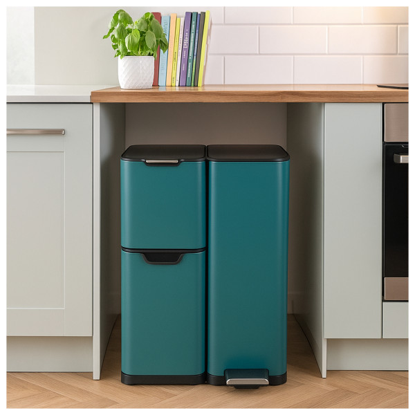 HTI-Living mit 3 Behältern Mülleimer Edelstahl