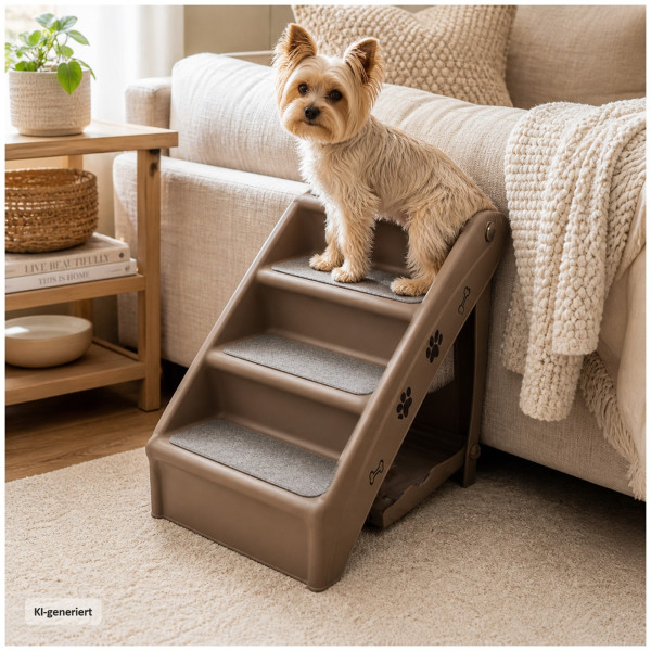Haustiertreppe Agosta beige PP