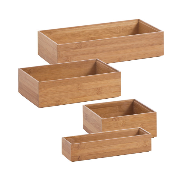 HTI-Living 4er-Set Ordnungsboxen Holz