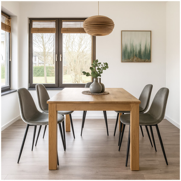 HTI-Living Savannah Grau Esszimmerstuhl Samt 4er Set