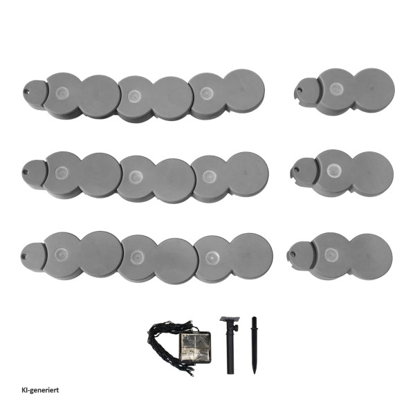 Beetumrandung Nessa Solar Palisade, 12teilig