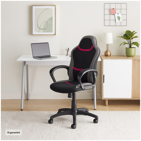 Schreibtischstuhl Marcel Pink Polyester