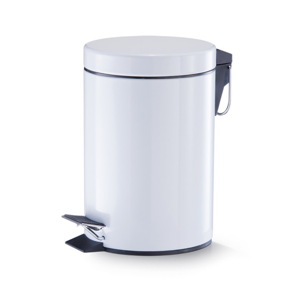 Kosmetikeimer, 3 ltr., Metall, weiß