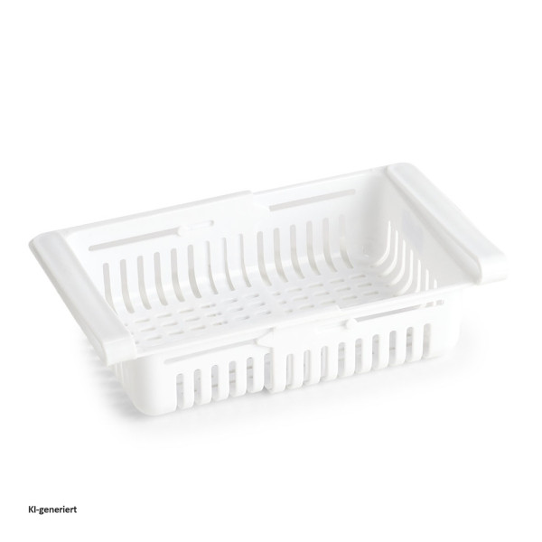 Kühlschrank-Fach, ausziehbar, Kunststoff, weiß