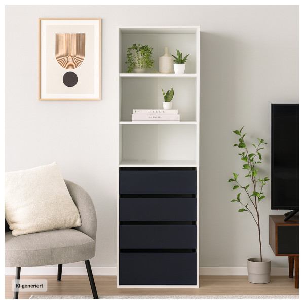 Kommode Nina XXL weiß grau