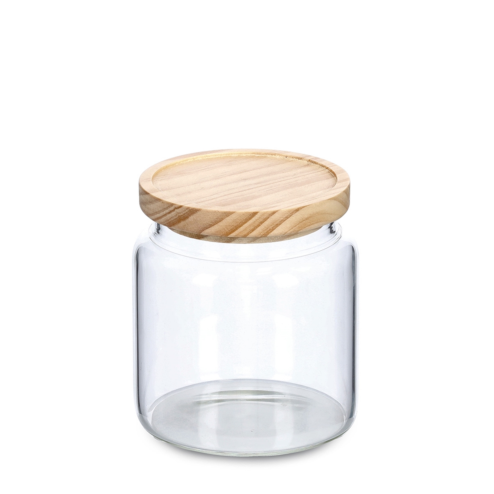 Aufbewahren mit HTI ZELLER 830 ml | Vorratsglas Holzdeckel | | Frischhaltedosen | & Haushalt Present Frischhalten & Vorrats-
