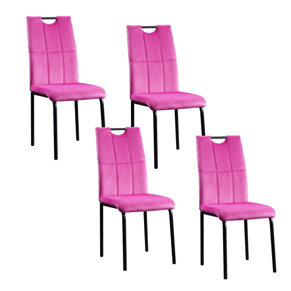 Stuhl Denton Velvet pink 4er Set