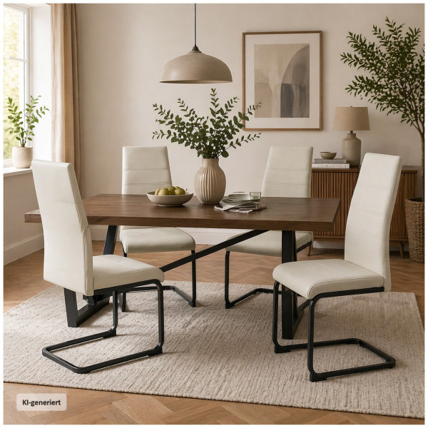 Schwingstuhl SallyP PU Beige