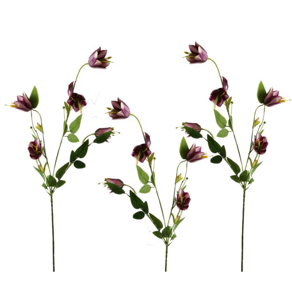 Kunstblume Flora02 Flora Grün-Bordeaux Kunststoff